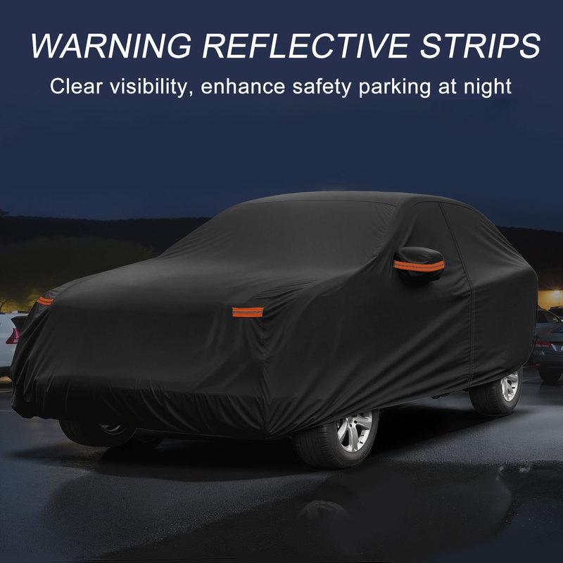Motoforti Car Cover Outdoor Waterproof Sun Rain Hail Protection with Left Side Door Zipper 210D-PU for Genesis GV70