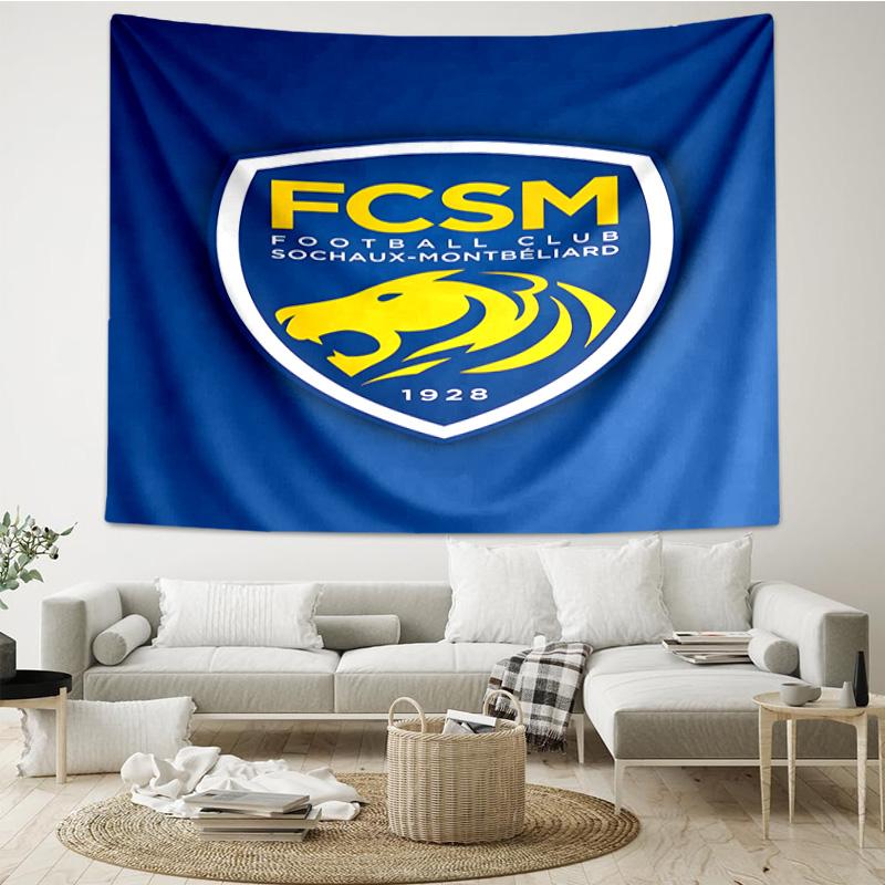 Fcsm Football Club Emblem Printed Tapestry, for Bedroom,Livingroom, dormitory, Large Wall Decor, Fabric Decor Fan Birthday Gifts