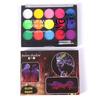 Water Based Face Body Painting Kit 15 Color Eyeshadow Palette Glow In The Dark Quick Dry High Pigmented Body Face Makeup Pallet