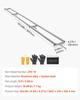 Rail Mill Guide System, 3.66 m 4 Crossbar Chainsaw Mill Kits, Aluminum Saw Milling Rails System Works with Chainsaw, 2 Wedges, Adjustable Rail Milling