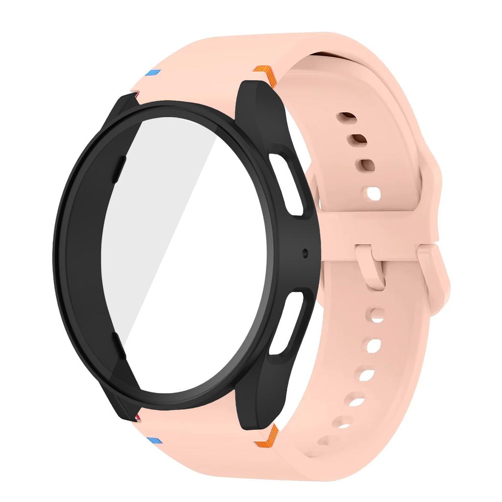 Silicone Strap for Samsung Watch 7 6 5 4 40mm 44mm 5Pro 45mm Band With Case Screen Protector Bumper cover for Wrist Accessories