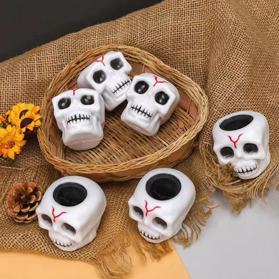 Anti-stress Toy Quick Recovery Spoof Toys Unzipped Useful Halloween Trick Skull Squeeze Fidget for Kids Adults