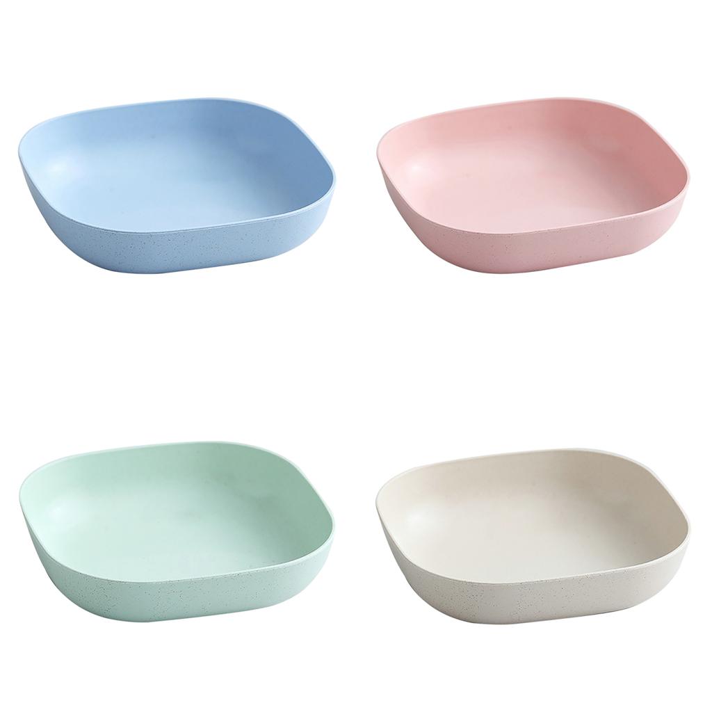 SW Бытовая пшеничная солома, небьющиеся закуски, тарелка с фруктовыми косточками, квадратная салатница