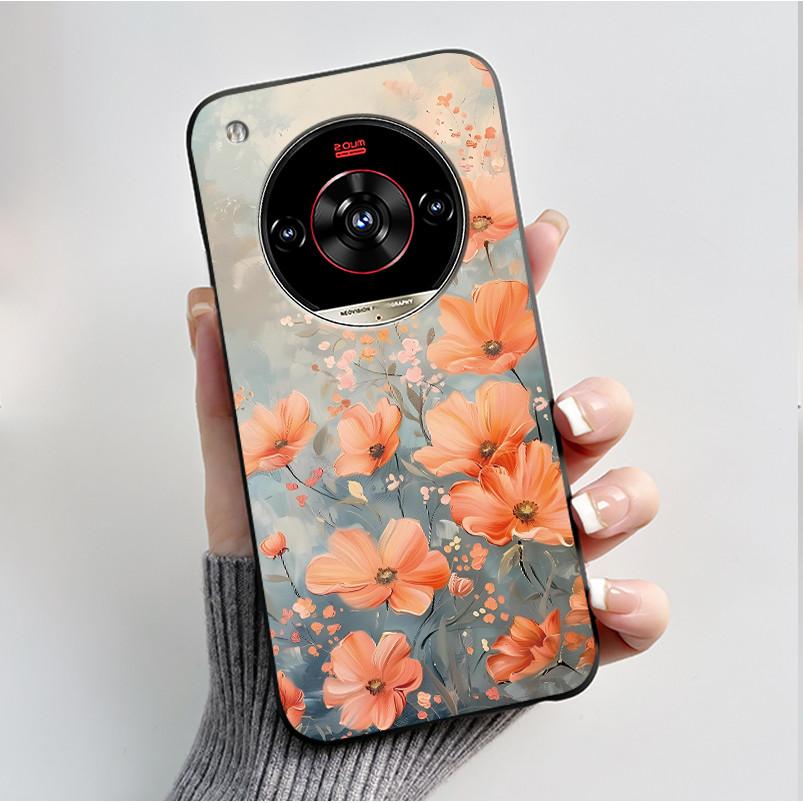 Печатный чехол для телефона для ZTE Nubia Focus 2 Ultra 5G Funda Capa Мягкий силиконовый черный корпус Чехол Милый Цветок Мультяшный корпус Coque
