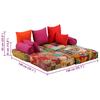 2 Seater Modular Pouf Patchwork Fabric