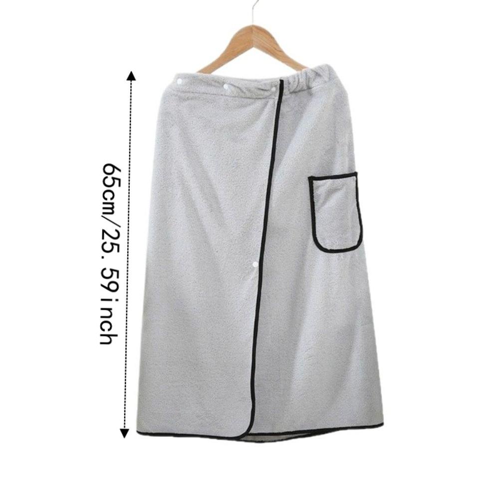 Coral Fleece Wearable Towel Soft Comfortable Beach Wrap Thick Design Bath Skirt Pool Use