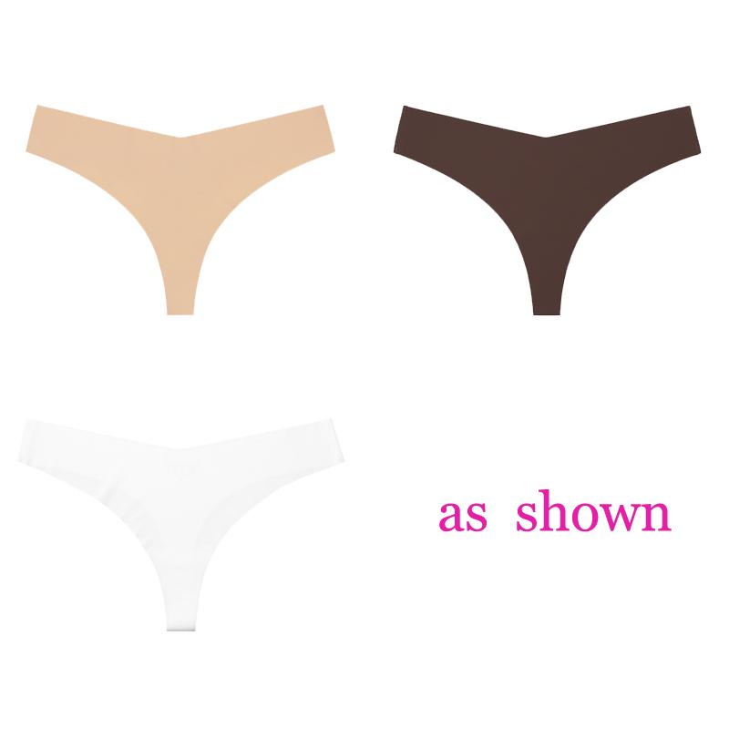 3 шт./лот, женские сексуальные трусики из ледяного шелка с низкой талией, нижнее белье без следов, стринги, женские стринги, дышащее нижнее белье, искушение, нижнее белье