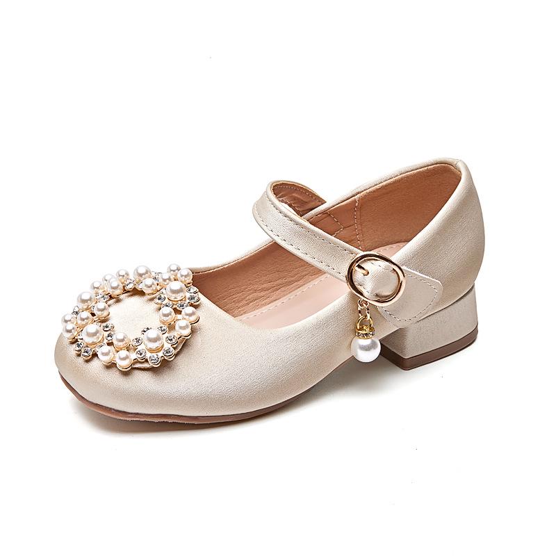 Детские туфли на высоком каблуке принцессы: Кожаная обувь Весна/Осень 2025