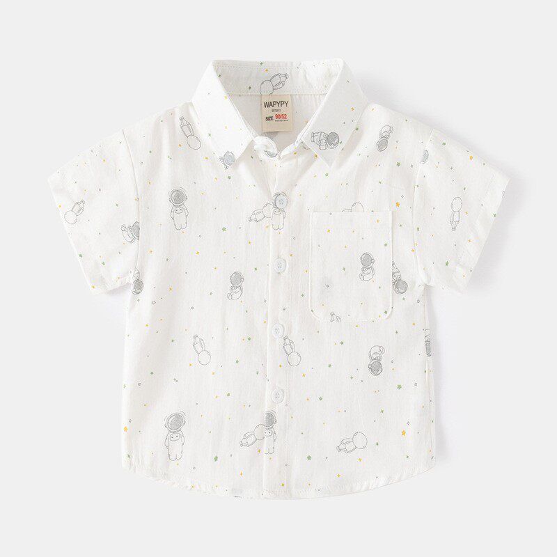 Детская одежда Животное Летняя Пляжная одежда Рубашка-поло с воротником