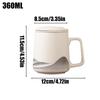 Tea Infuser Mug 360ml Matte Ceramic Tea Infuser Tumbler Hand-Painted Black Glaze Tea Brewer Vintage Filter Tea Kettle For Green