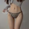 Ультратонкое нижнее белье для женщин, летние сексуальные кружевные стринги для женщин, бесшовные треугольные трусики с низкой талией для девочек