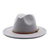 Men'S And Women'S White Woolen Top Hat Fashion Jazz Hat Felt Hat