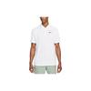Solid Color Logo Polo With Button-Up Short Sleeves Men Tops White DH0857-100