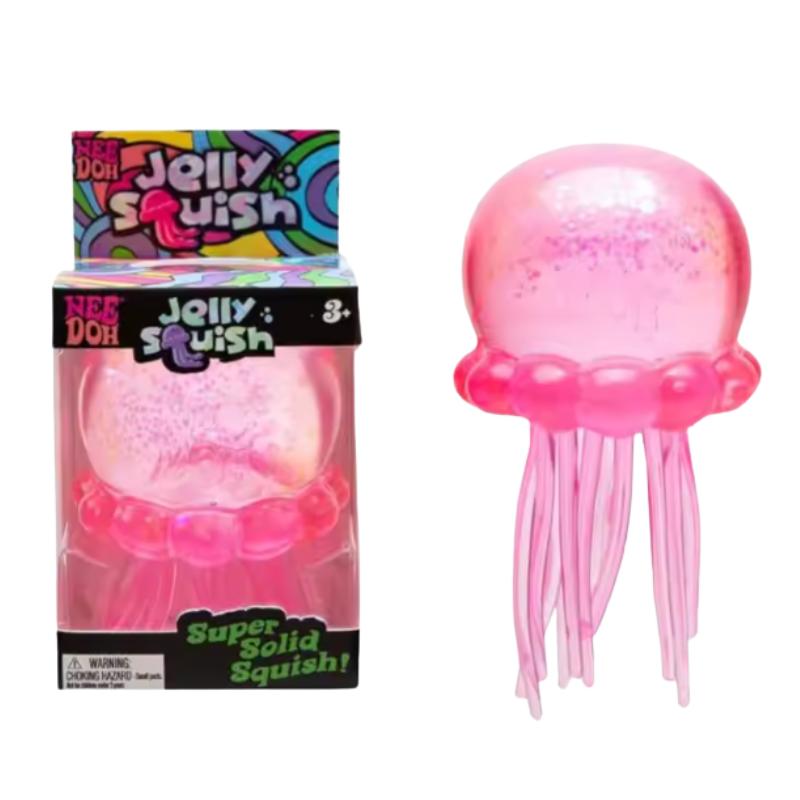 Assorted Color Needoh Jellyfish Fuzz Ball Squishy  Cute Jellyfish Design Stress Relief Relax Play Fun Toy Gift