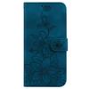 Чехол-кошелек для iPhone 16 Pro Max из искусственной кожи с цветочным тиснением