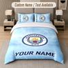 Manchester City Design Bedding Set Custom Text 1 Duvet Cover & 2 Pillow Cases