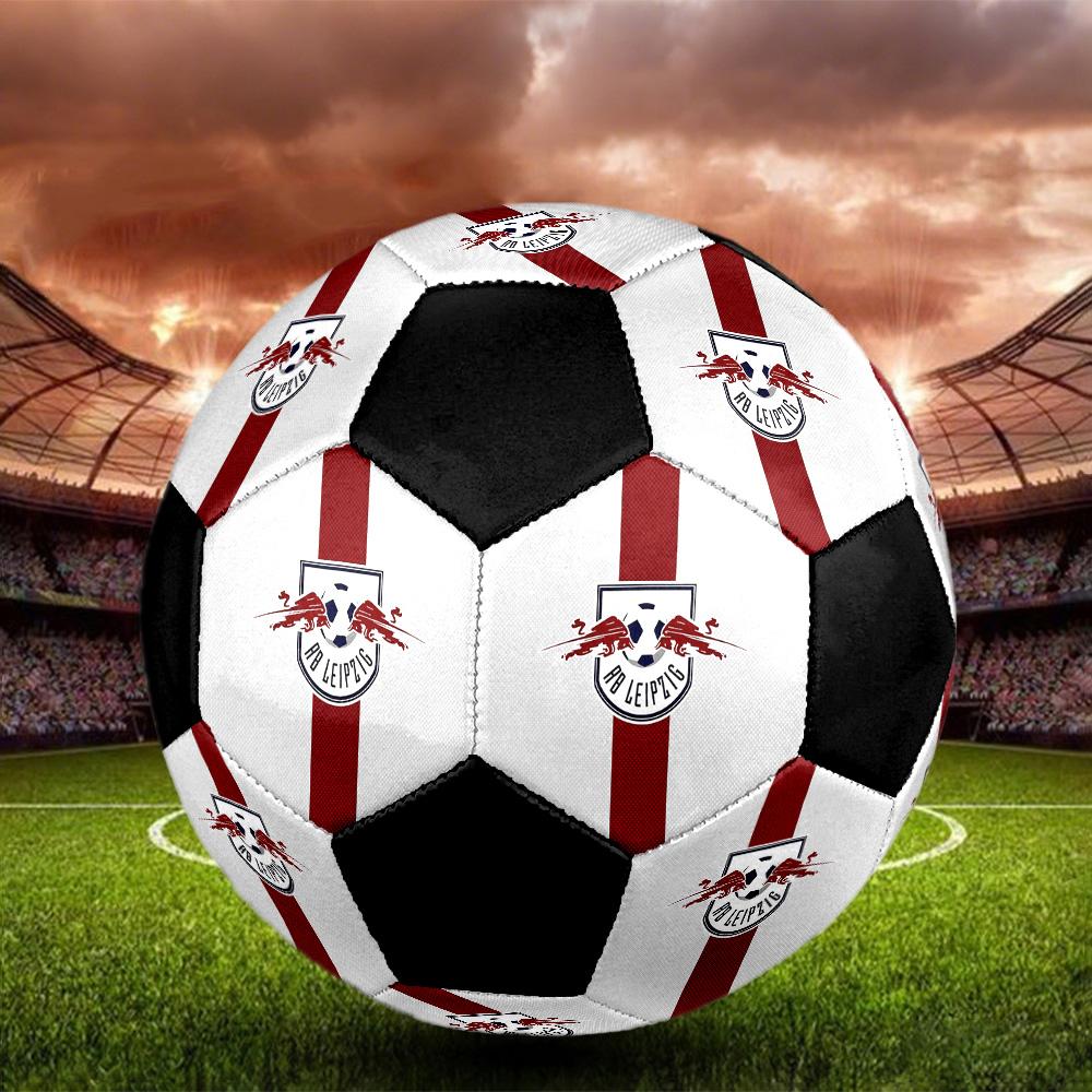 RB Leipzig Soccer Ball Colorful All Ages Machine Stitched PVC Competition Ready Durable High-Bounce.SIZE5