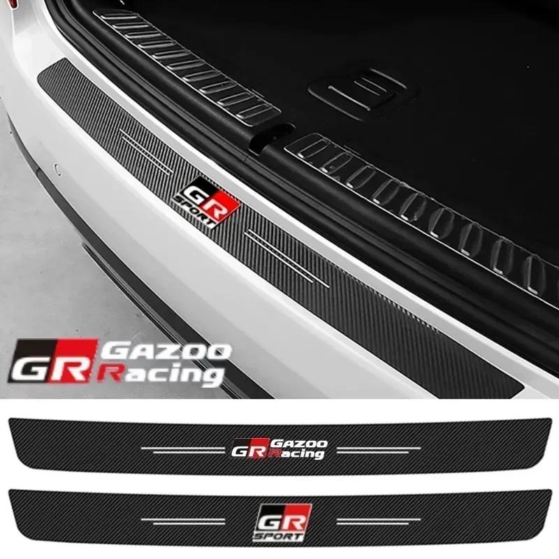 Car Door Sill Protector Sticker Rear Trunk Bumper Film Decals For Toyota GR Sport Gazoo Racing Camry Corolla RAV4 CHR Aqua Yaris