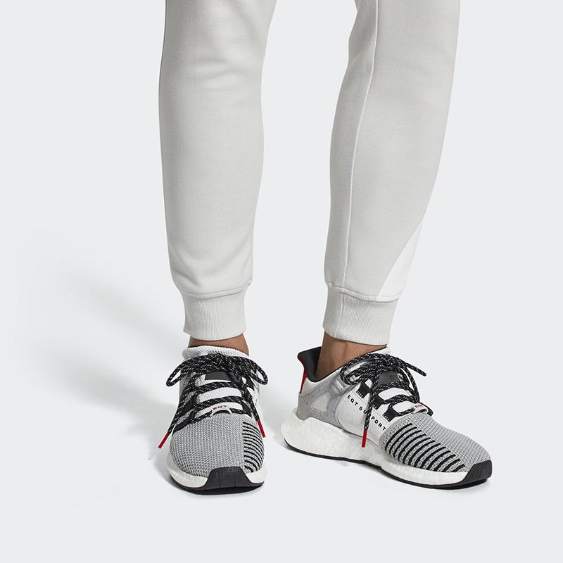 adidas EQT Support 93/17 'Серый Черный Алый' Мужские CQ2397