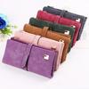 Fashion Women Wallets Nubuck Leather Zipper Wallet Women's Long Design Purse