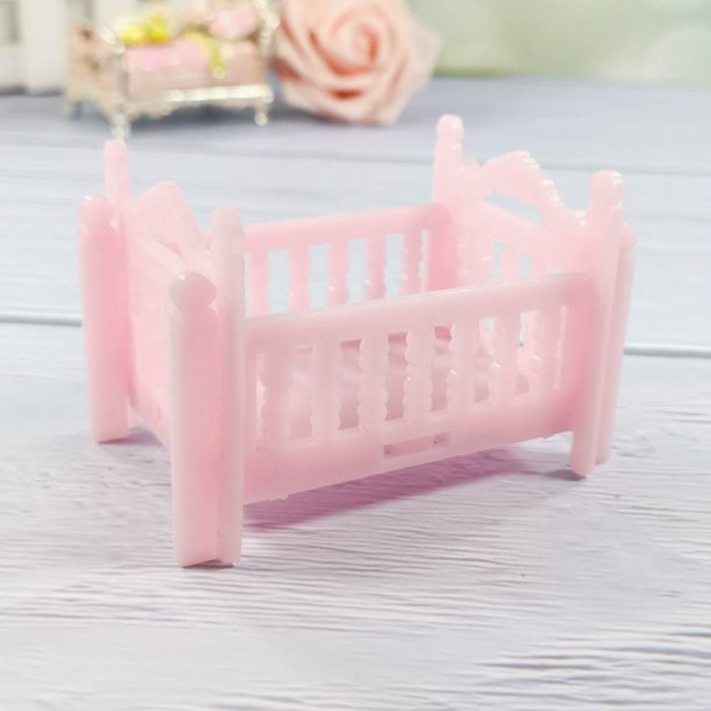 Украсить аксессуар Детская кроватка Детская кроватка 1:12 Игрушки Мебель для кукольного домика Детская кроватка Постельный набор