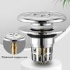Pop-up Bathtub Stopper Drain 2-in-1 Brass Core Hair Catcher Strainer Bathroom Easy Installation Brass Core Wash Basin Sink Plug Drain