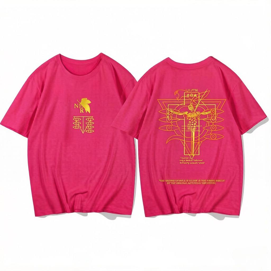 EVA Evangelion Tshirt Shortsleeved Pure Cotton  Second Apostle Lilith  Unisexs and Womens Japanesestyle ParentChild Set