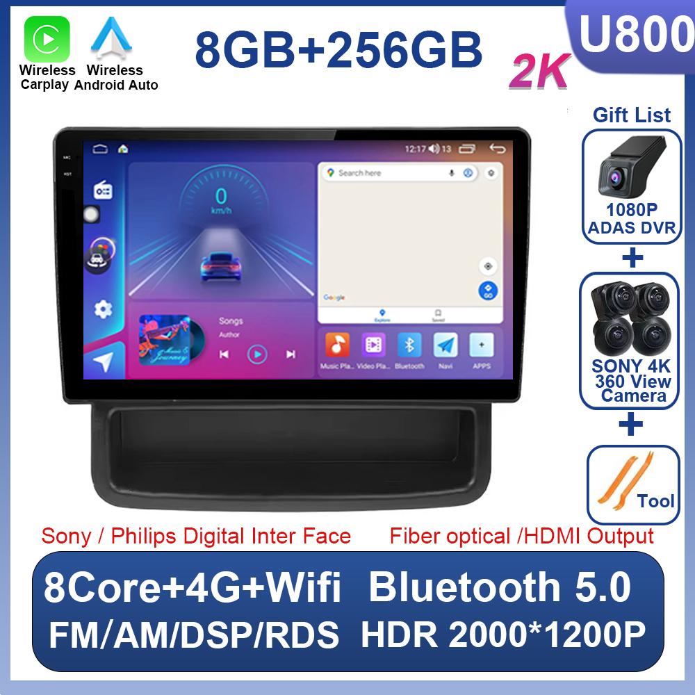 Автомагнитола для Renault Trafic 2 для Opel Vivaro A для Nissan primastar 2006 - 2014 Android 14 Беспроводной Carplay Qualcomm 5G Wifi