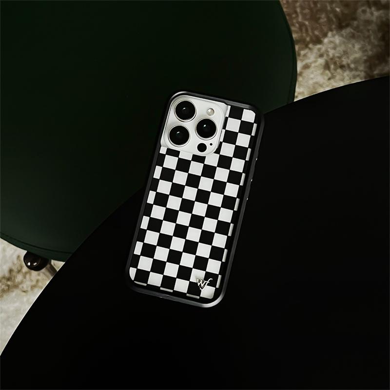 Чехол для телефона Wildflower 3D с принтом леопарда в горошек Для iPhone 16 15 14 Plus 12 13 14 15pro 17pro WF Милый клетчатый чехол с мультяшной едой