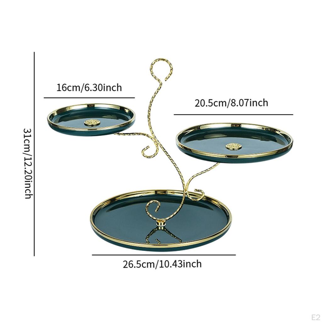 3-слойная витрина для кексов, десерты, креативное украшение для рабочего стола, многоярусный поднос для фруктов