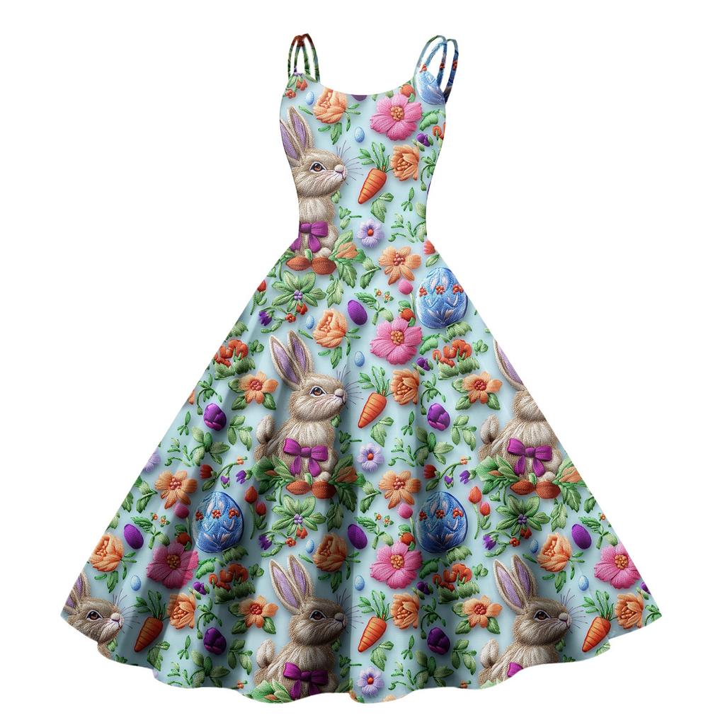 Women's Casual Fashion Print Sexy Off Shoulder Punk Retro Dress Retro Dress Dress