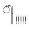 Portable for Key Ring Stainless Steel Telescopic Pen Telescoping Ballpoint Pens