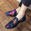 2024Luxury Brand Loafers Slip-on Fashion Colorful Leather Shoes British Style Moccasins Soft Sole Comfortable Wedding Ball Shoes