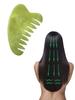 1PcJade Massage Comb Gua Sha Sawtooth Heart Comb Scraping Board Head Massager Natural Jade Comb Hair Brush Women Scalp Care Tool