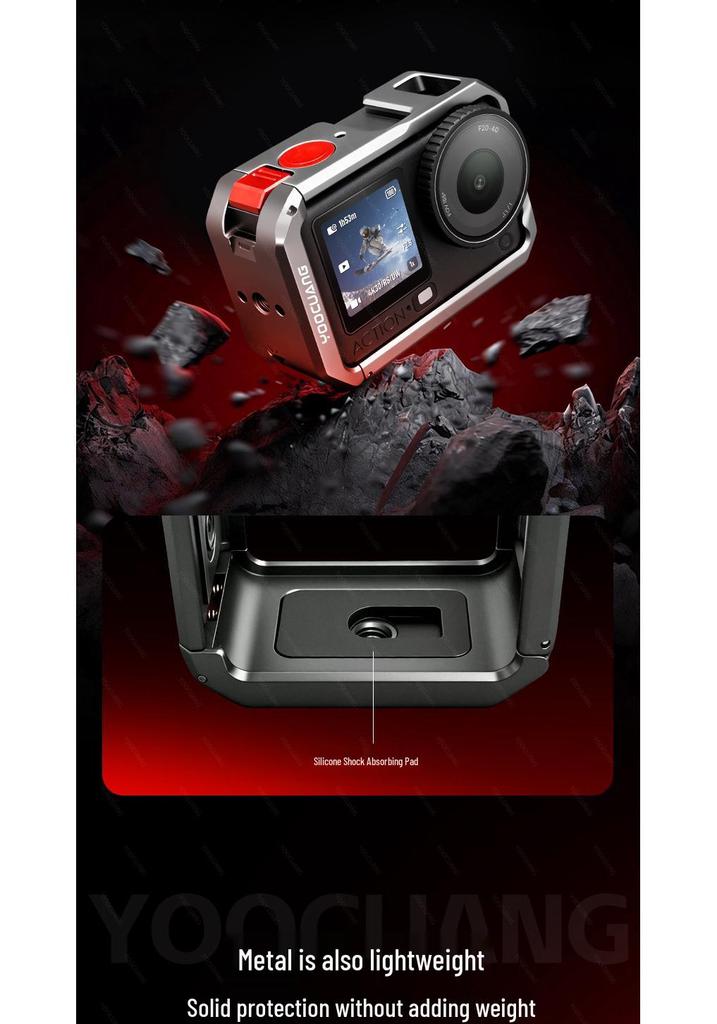 Металлический кейс DJI Action 6 для камеры OSMO ACTION 6 - Магнитное крепление, Защита от падений, Крепление для вертикальной и горизонтальной съемки
