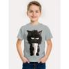 Cat 3d Print Retro Animal Top Tee Shirt Kids Boys Clothes Short Sleeve Casual Children's Clothing Fashion T Shirt For Boys