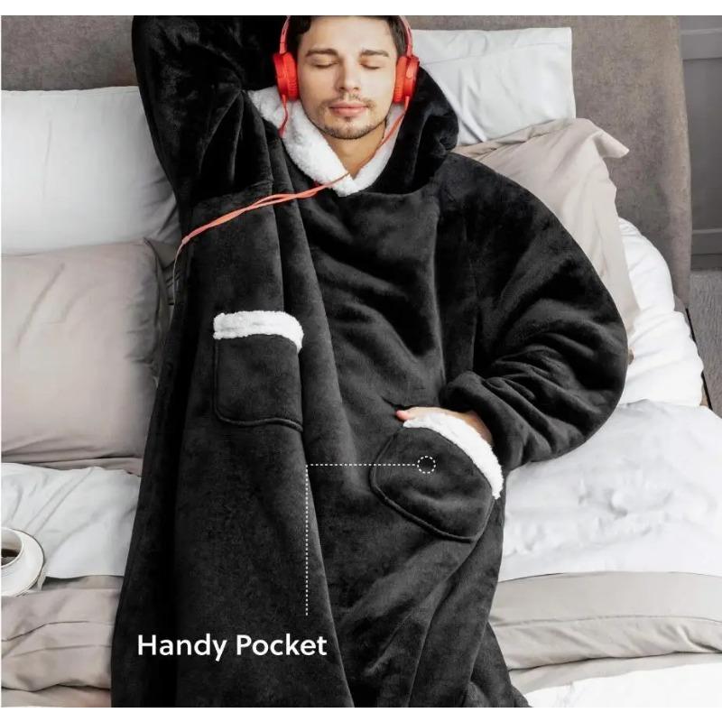 Носимая толстовка, ТВ-одеяло, уличная морозостойкая ночная рубашка, ленивое одеяло, женская и мужская пижама, забавная фланелевая теплая мягкая одежда для сна, цельный комбинезон