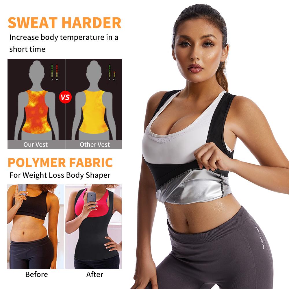 Женский спортивный жилет для пота, костюм для сауны, компрессионная рубашка для фитнеса, майка для тренировок, термоформирователь тела, корректирующее белье для похудения