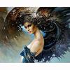 Round Drill 5D DIY Diamond Painting "Black Angel" 3D Embroidery Cross Stitch Mosaic Home Decor