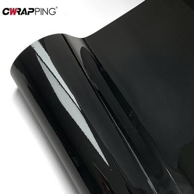 Автомобильная пленка Покрытие Глянцевый Черный Большой Размер Обертка Винил Автостайлинг Мотоциклы Мотоциклетные Аксессуары Наклейка Клей Автомобильный