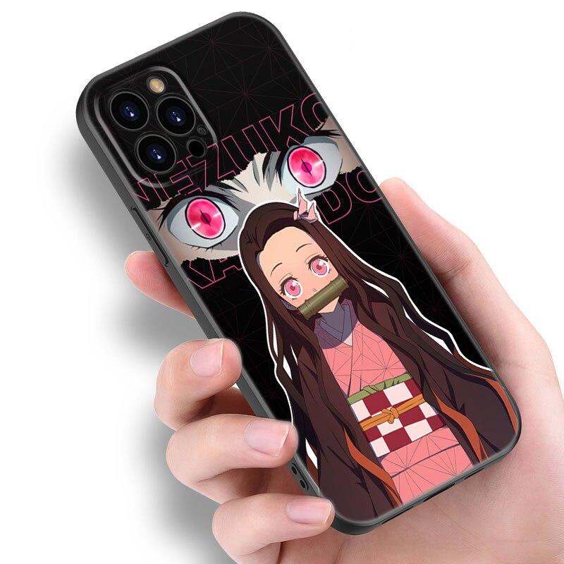 Чехол для телефона Demon Slayer Kamado Nezuko в стиле аниме для Apple iPhone 13 12 Mini 11 Pro XS Max XR X 8 7 6S 6 Plus SE 2022 2020 5S 5