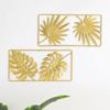 Nordic Light Luxury Golden Tortoise Leaf Square Wall Hanging Home Living Room Bedroom Study Decor