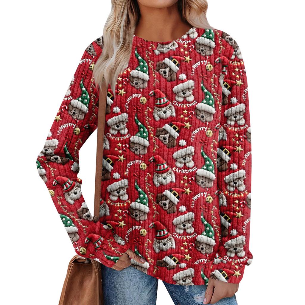 Женский принт Легкий Топ с круглым вырезом из матового хлопка