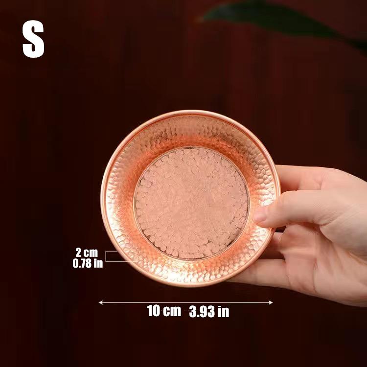 Тибетская медная пластина 15,4 см гравировка буддизм латунное блюдо благоприятные тантрические алтари для будды поднос настольный домашний подарок декоративный