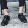 British Style Split Leather Men's Casual Business Lace Up Moccasin Shoes Comfortable Non Slip Fashion Black Dress Formal Casual Leather Shoes