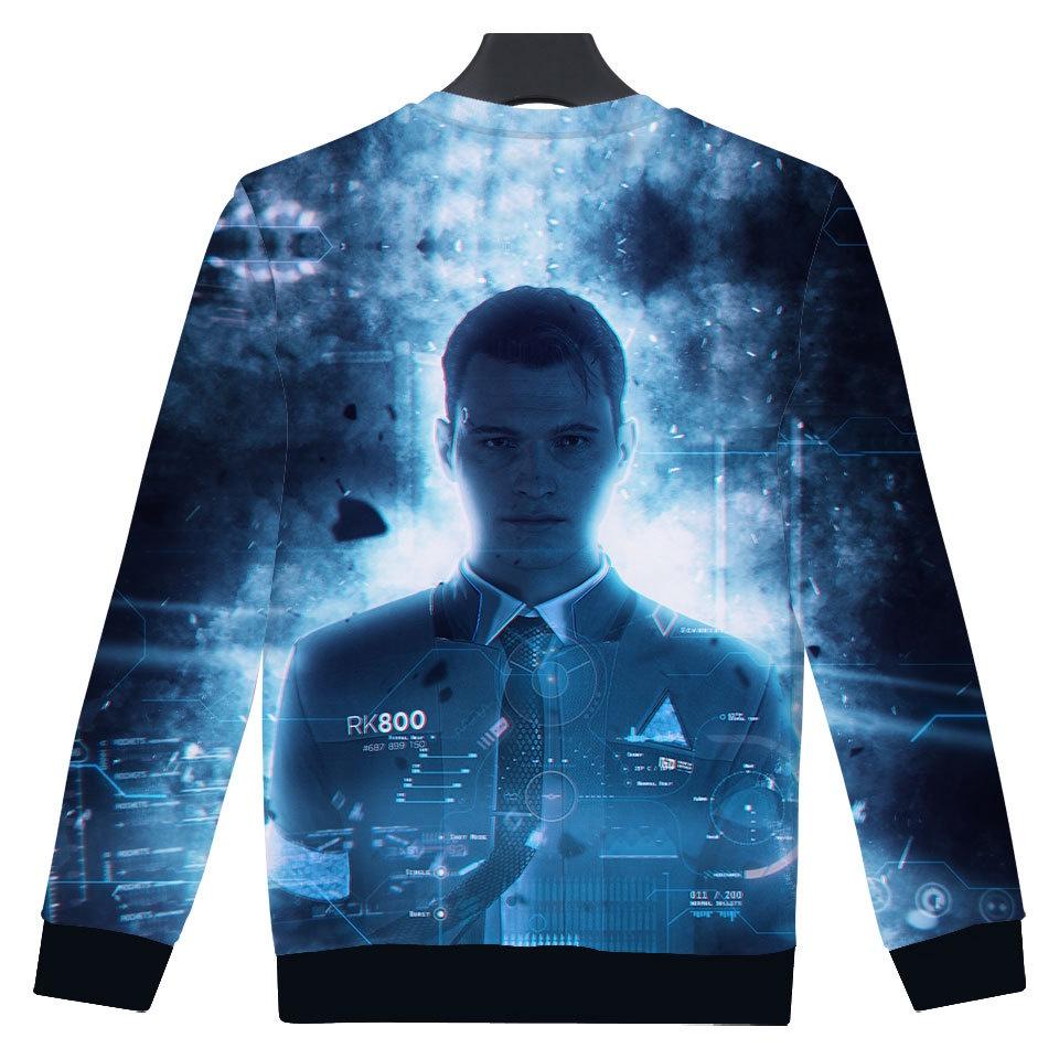 Высококачественный Худи-Свитер Косплей Коннора из Detroit Become Human 3D Печать Костюм