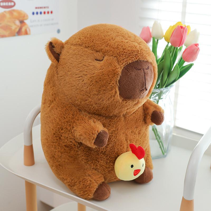 Cute Capybara Plush Toy Chick Retractable Stuffed Animal Water Guinea Pig Doll Adorable Ugly Doll Wholesale Factory