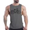 Summer Adult Men'S Outdoor Fitness Casual Sports Crew-Neck Vest Creative Bike 2d Print Breathable Quick-Drying Sleeveless Shirt