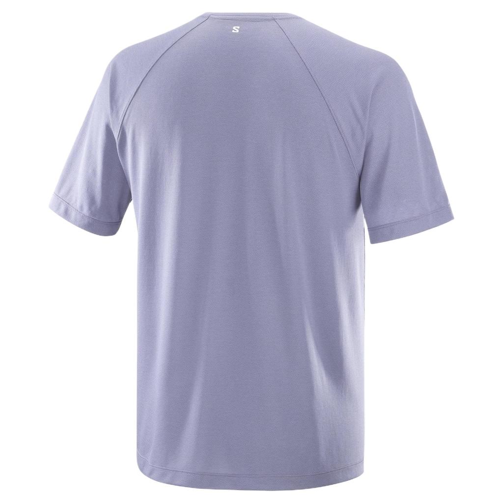 SALOMON Дышащая Легкая Быстросохнущая Мягкая Футболка с Коротким Рукавом Мужские Топы Синий Гранит C24240