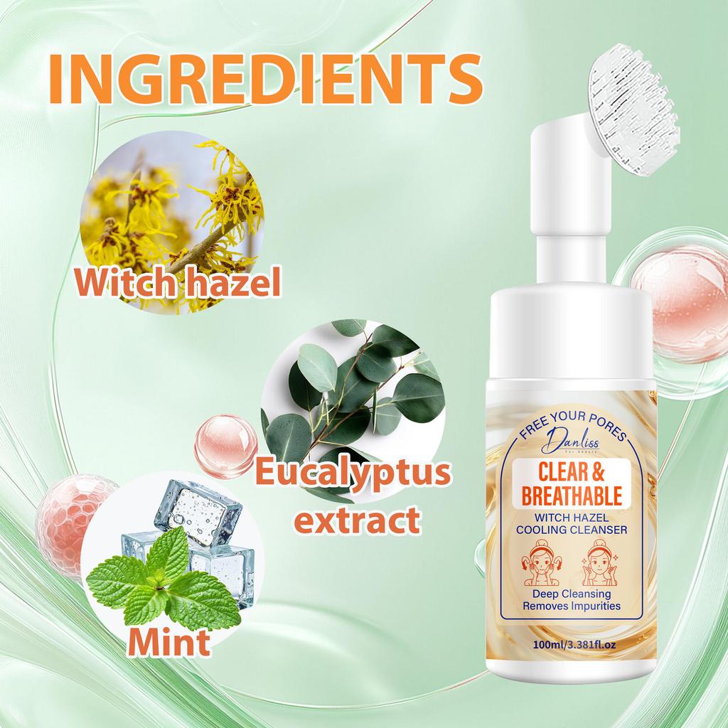 Witch Hazel Cooling Cleanser-Deep Cleansing & Removes Impurities-Suitable For All Skin Types, 100ml